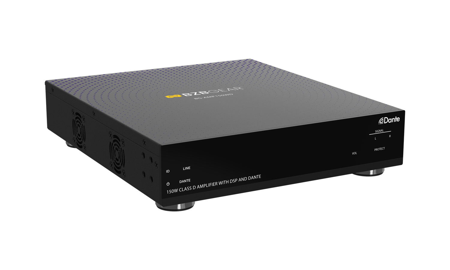 150W Class D Amplifier/Digital Signal Processor with Dante RS-232/LAN and Web GUI Control 150W Class D Amplifier/Digital Signal Processor with Dante RS-232/LAN and Web GUI Control