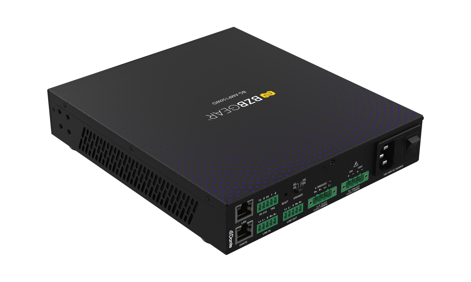 150W Class D Amplifier/Digital Signal Processor with Dante RS-232/LAN and Web GUI Control 150W Class D Amplifier/Digital Signal Processor with Dante RS-232/LAN and Web GUI Control
