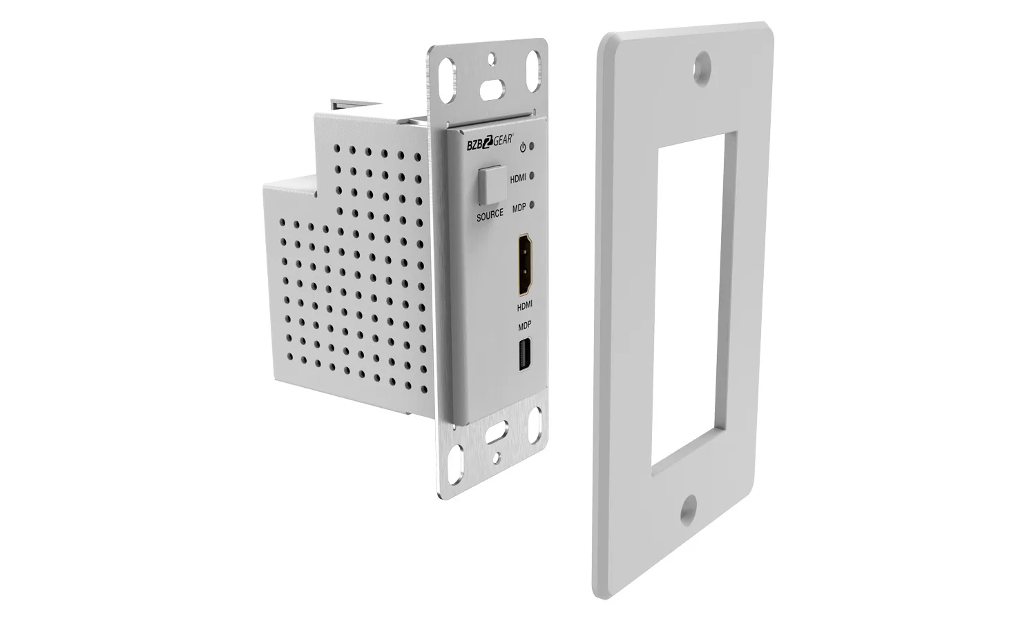 BG-EXHD-50UWP-W |  4K UHD 18Gbps HDMI/MDP Wall Plate Transmitter/Receiver Kit up to 164ft
