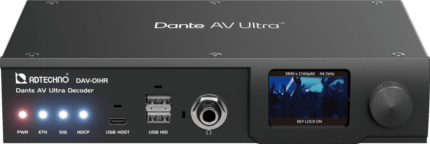 Dante１ Adtechno DAV-01HR | Dante AV Ultra HDMI Decoder| 4K60 4:4:4